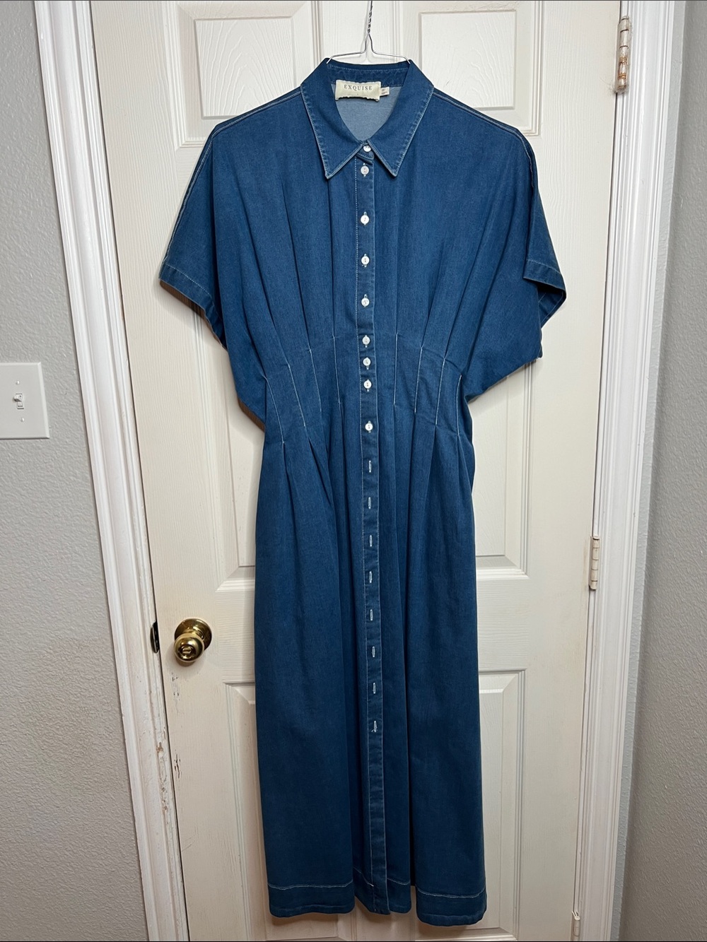 Tobie Shirt Dress by Exquise in Denim